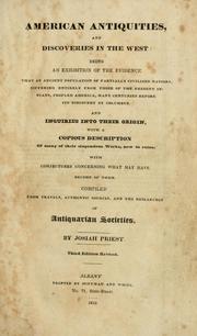 Cover of: American antiquities and discoveries in the West by Priest, Josiah