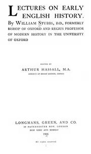 Cover of: Lectures on early English history by William Stubbs