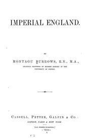 Cover of: Imperial England.