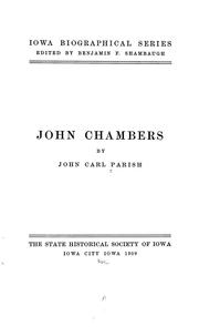 Cover of: John Chambers