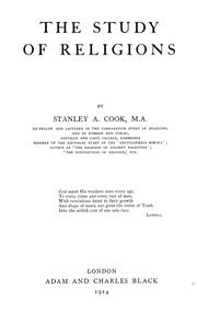 Cover of: The study of religions by Stanley Arthur Cook