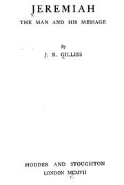 Cover of: Jeremiah by James Robertson Gillies