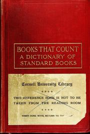 Cover of: Books that count: a dictionary of standard books