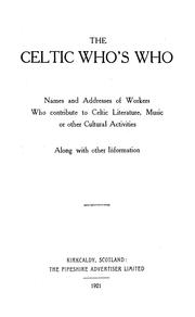 Cover of: The Celtic who's who by Lachlan Macbean