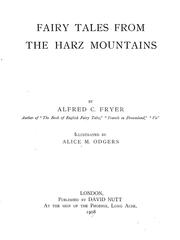 Cover of: Fairy Tales from the Harz Mountains