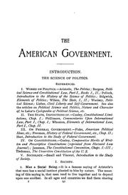 Cover of: The American government, national and state