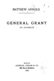 Cover of: General Grant: an estimate