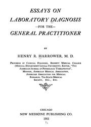 Cover of: Essays on laboratory diagnosis for the general practitioner