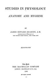 Cover of: Studies in physiology, anatomy and hygiene