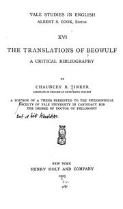 Cover of: The translations of Beowulf: a critical bibliography