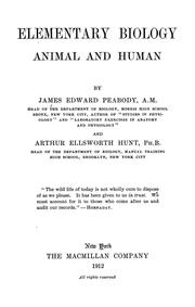 Cover of: Elementary biology, animal and human