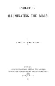Cover of: Evolution illuminating the Bible