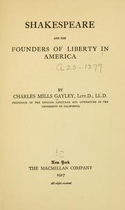 Cover of: Shakespeare and the founders of liberty in America
