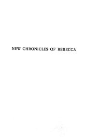 Cover of: New chronicles of Rebecca