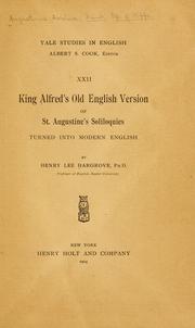 Cover of: King Alfred's Old English version of St. Augustine's Soliloquies by Augustine of Hippo