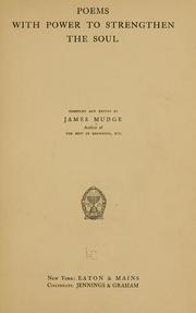 Poems with power to strengthen the soul by James Mudge