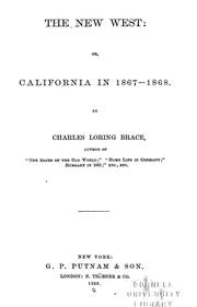 Cover of: The new West by Charles Loring Brace