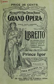 Cover of: Prince Igor: an opera in four acts with a prologue