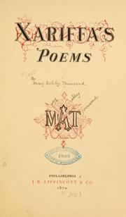 Cover of: Xariffa's poems. by Mary Ashley Townsend