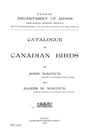 Cover of: Catalogue of Canadian birds