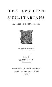 Cover of: The English utilitarians