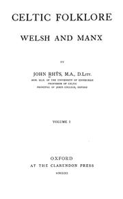 Cover of: Celtic folklore: Welsh and Manx