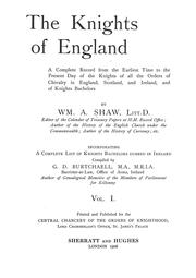 Cover of: The knights of England by William Arthur Shaw