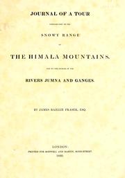 Cover of: Journal of a tour through part of the snowy range of the Himālā Mountains: and to the sources of the rivers Jumna and Ganges.