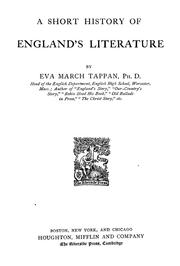 Cover of: A short history of England's literature