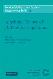 Algebraic theory of differential equations