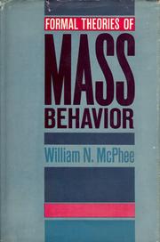 Cover of: Formal theories of mass behavior.