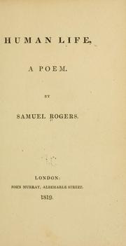 Cover of: Human life: a poem