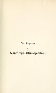 Cover of: The registers of Llantrithyd. Glamorganshire. by Llantrithyd, Wales (Parish)