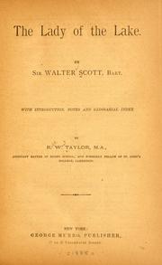 Cover of: The Lady of the Lake. by Sir Walter Scott