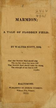 Cover of: Marmion: a tale of Flodden field.