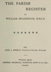 Cover of: The parish register by William Bradbrook