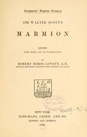 Cover of: Sir Walter Scott's Marmion by Sir Walter Scott