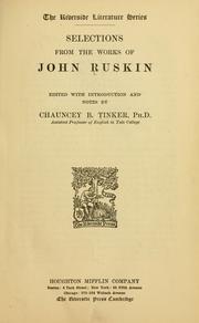 Cover of: Selections from Ruskin