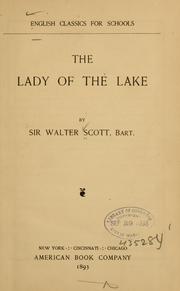 Cover of: The lady of the lake by Sir Walter Scott