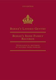 Cover of: Burke's Irish Family Records.