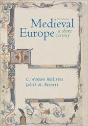 Cover of: Medieval Europe: a short history