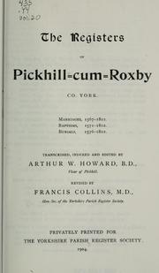 Cover of: The registers of Pickhill-cum-Roxby, Co. York