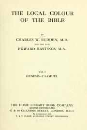 Cover of: The local colour of the Bible | Charles William Budden