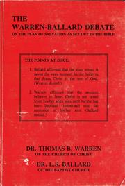Cover of: Warren-Ballard debate by Thomas B. Warren