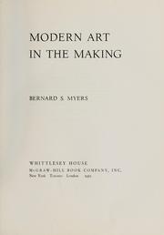 price of Modern art in the making by Bernard Samuel Myers