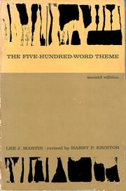 Cover of: The five-hundred-word theme by Lee J. Martin