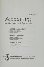 Accounting by Gordon Shillinglaw, Kathleen McGahran