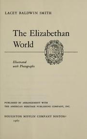 Cover of: The Elizabethan world