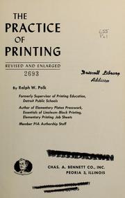 Cover of: The practice of printing