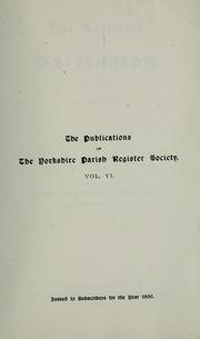 Cover of: The registers of Patrington, Co. York